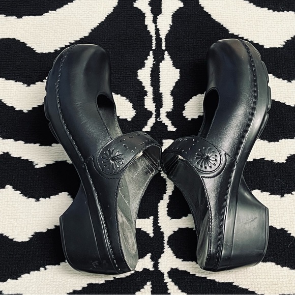 Dansko Solitare Leather Open Back Mary Jane Clogs Size 41 - Picture 14 of 14